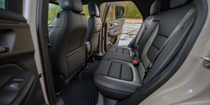 Interior of the 2026 Chevrolet Trailblazer showing comfortable seating for 5 and spacious cargo capacity, ideal for road trips from Orangeburg to the surrounding areas.