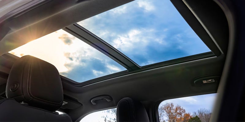 2026 Chevrolet Trailblazer moonroof offering an expansive view, letting natural light in for an open, airy feel while driving through Orangeburg, SC.