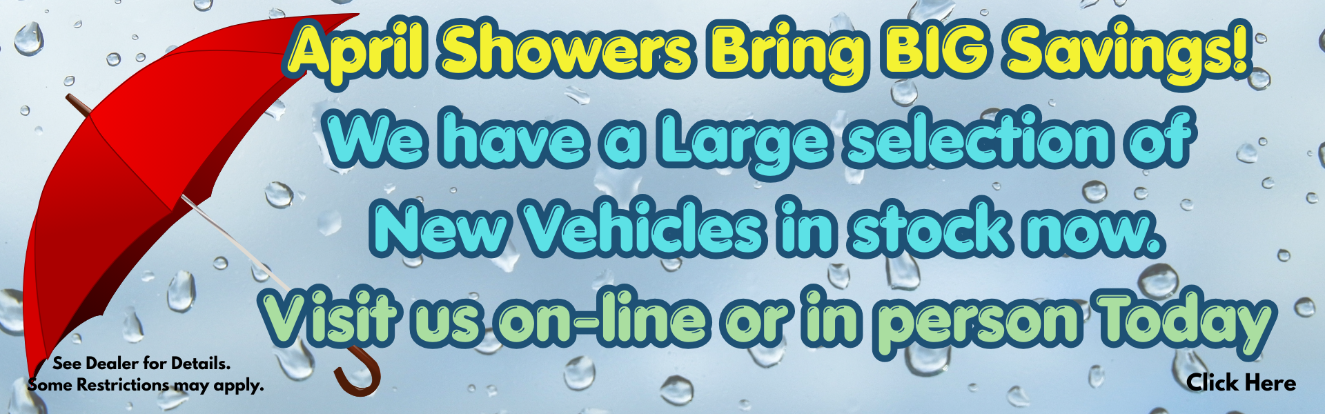 New Car savings for april